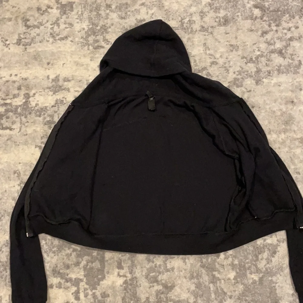 SOLD - NWOT Skims Black Waffle Knit Zip Up Hoodie Sz S - Picture 13 of 16